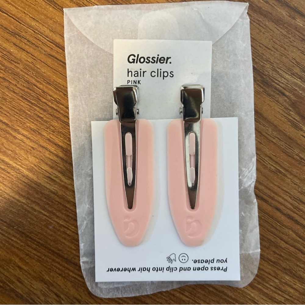Glossier Limited Edition Pink Hair Clips